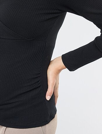 Camiseta de lactancia cruzada