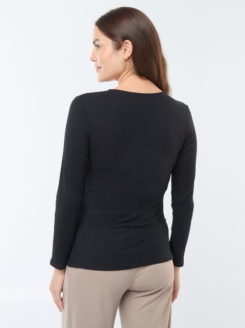 Camiseta de lactancia cruzada - Kiabi