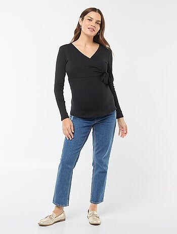 Camiseta de lactancia cruzada
