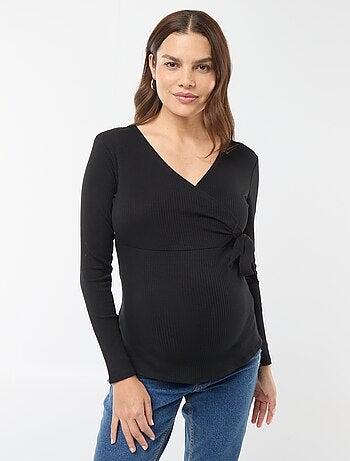 Camiseta de lactancia cruzada