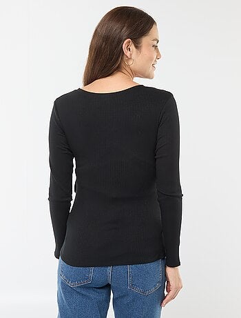 Camiseta de lactancia cruzada