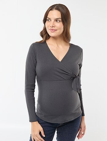 Camiseta de lactancia cruzada