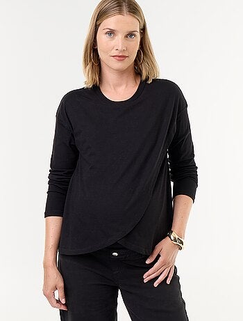 Camiseta de lactancia cruzada