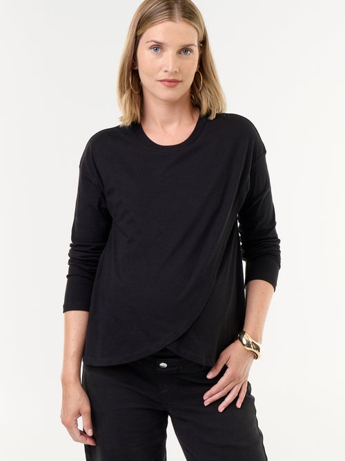Camiseta de lactancia cruzada - Kiabi