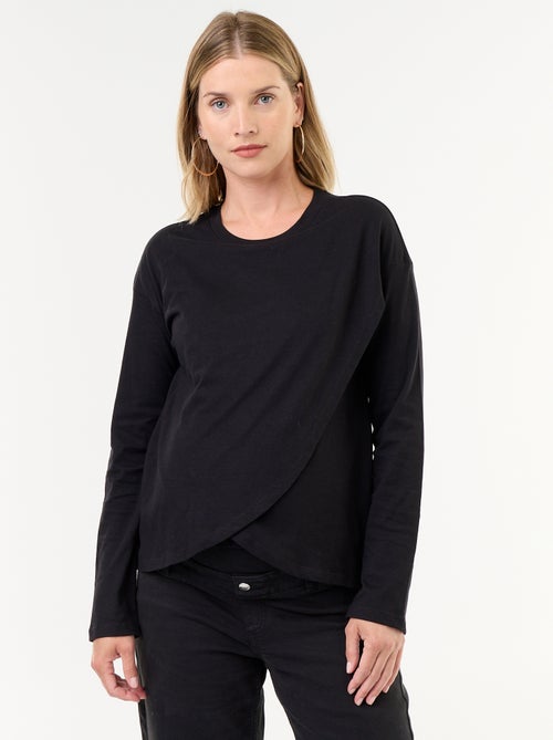 Camiseta de lactancia cruzada - Kiabi