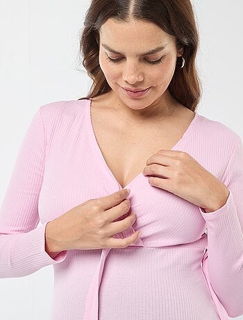 Camiseta de lactancia cruzada