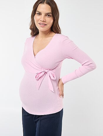 Camiseta de lactancia cruzada