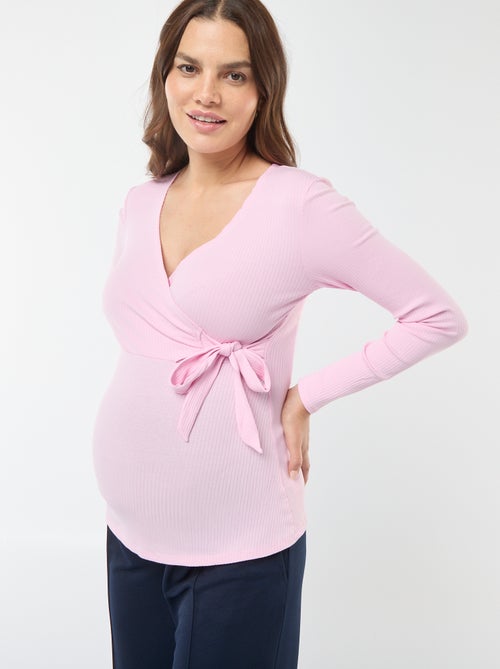 Camiseta de lactancia cruzada - Kiabi