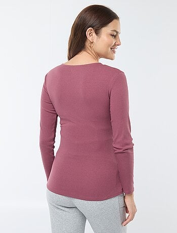 Camiseta de lactancia cruzada