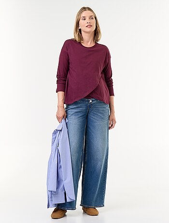 Camiseta de lactancia cruzada
