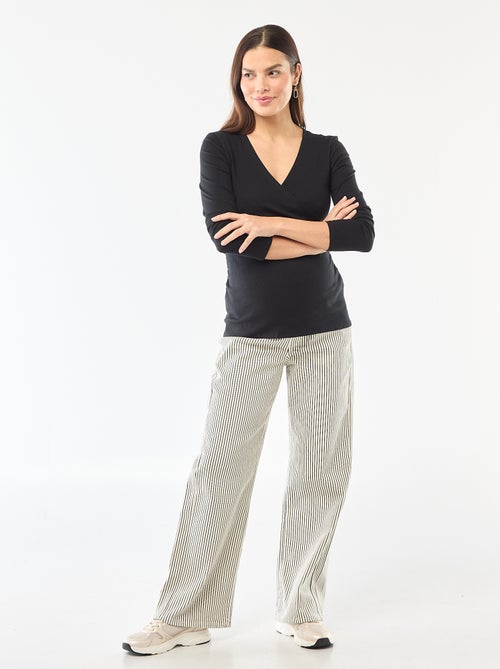 Camiseta de lactancia de canalé - Kiabi