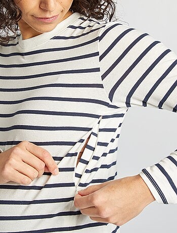 Camiseta de lactancia de manga larga