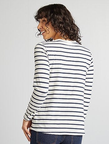 Camiseta de lactancia de manga larga