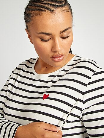 Camiseta de lactancia de punto