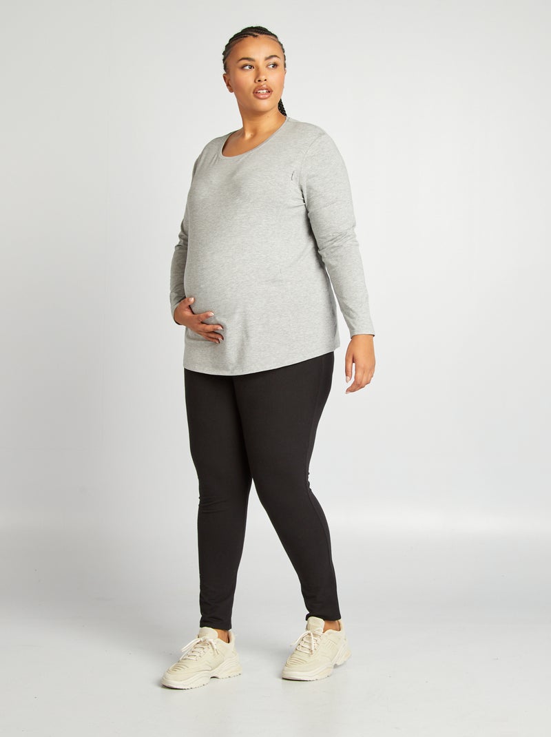 Camiseta de lactancia de punto GRIS - Kiabi