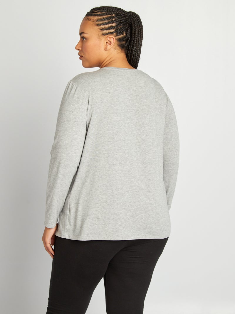 Camiseta de lactancia de punto GRIS - Kiabi