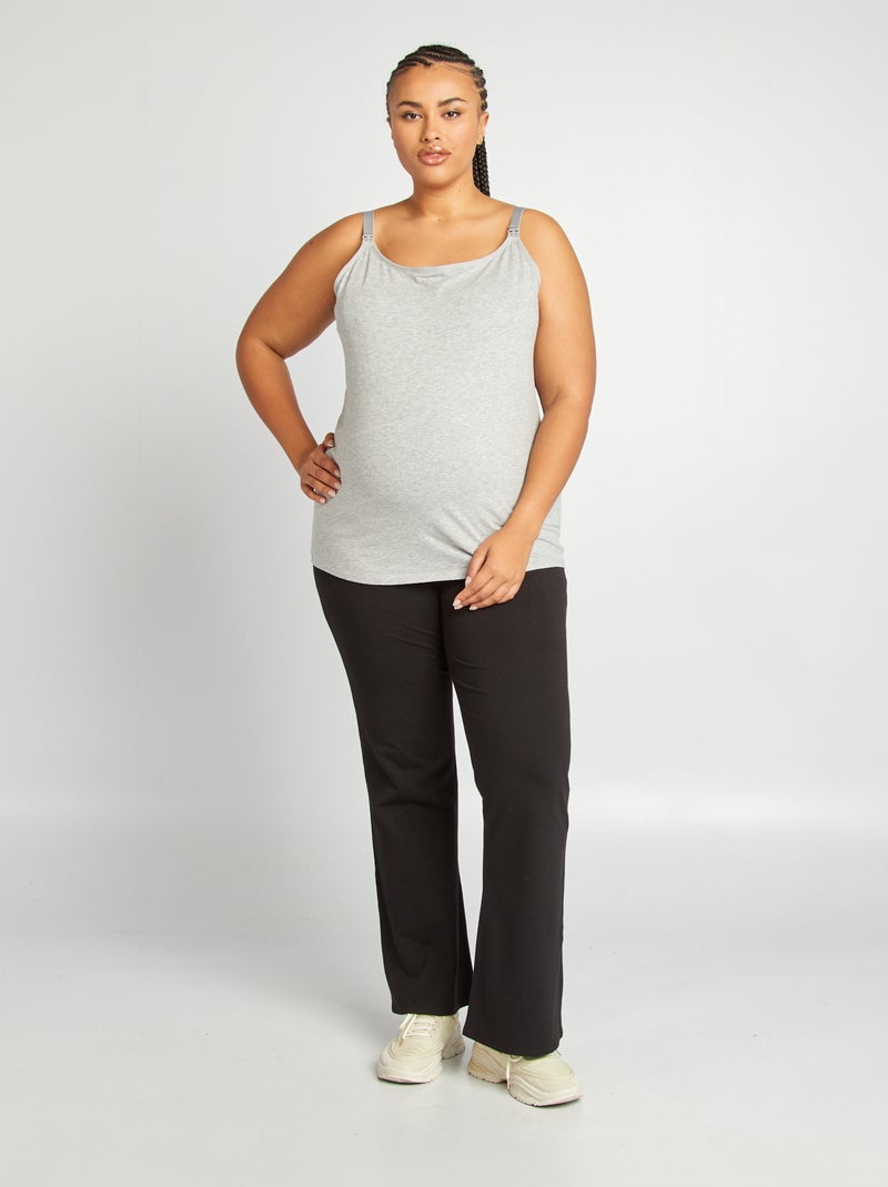 Camiseta de lactancia de tirantes GRIS - Kiabi