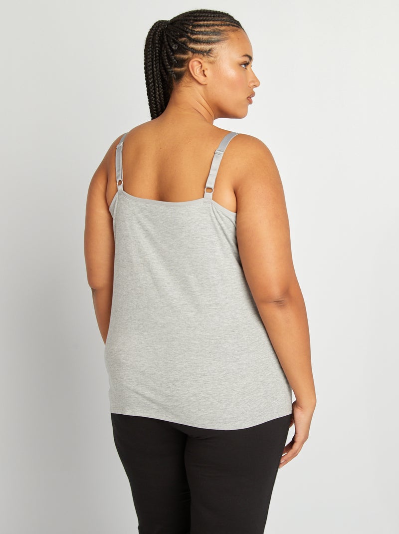 Camiseta de lactancia de tirantes GRIS - Kiabi