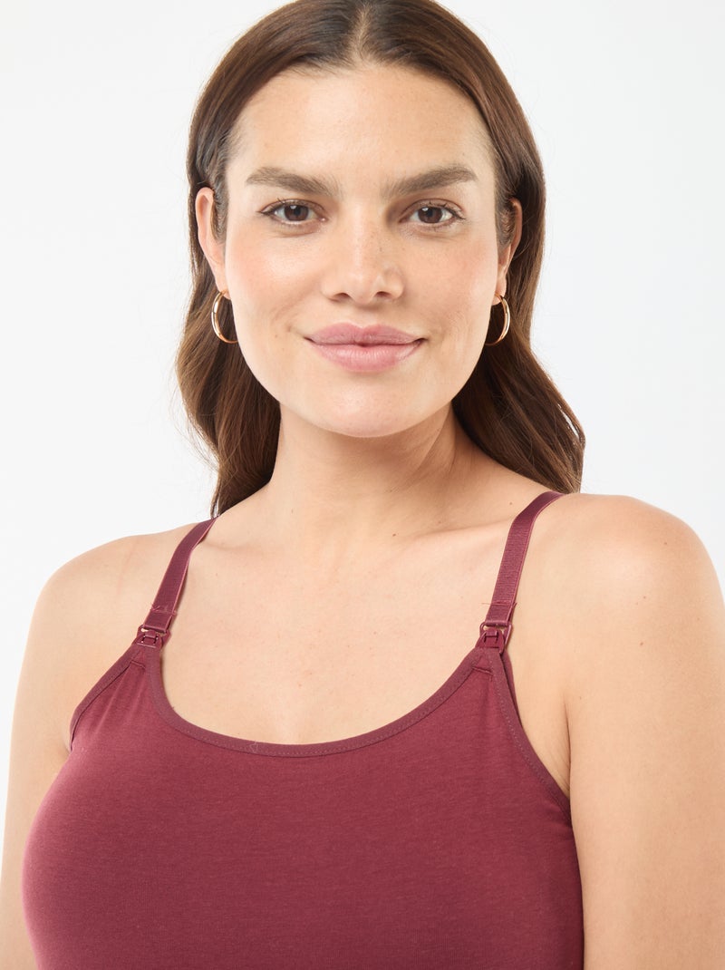 Camiseta de lactancia de tirantes Rojo - Kiabi
