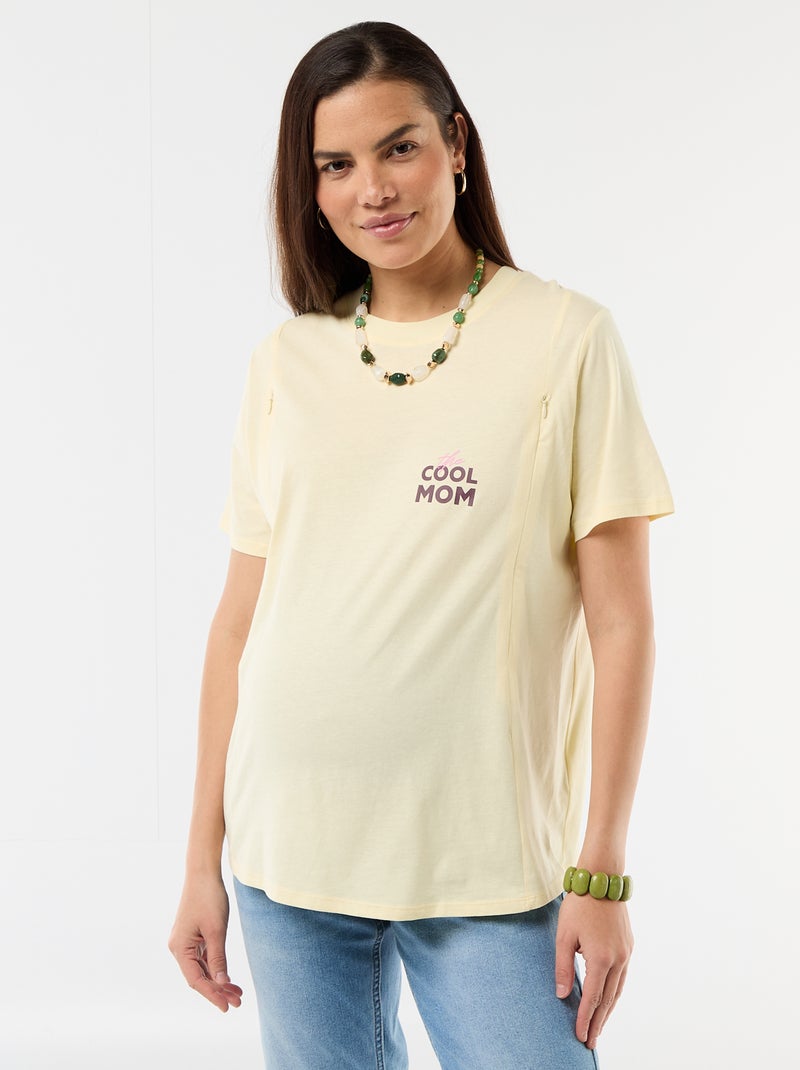 Camiseta de lactancia estampada Amarillo - Kiabi
