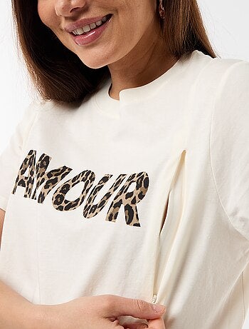 Camiseta de lactancia estampada