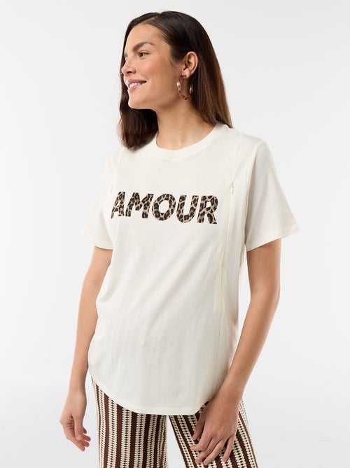 Camiseta de lactancia estampada - Kiabi