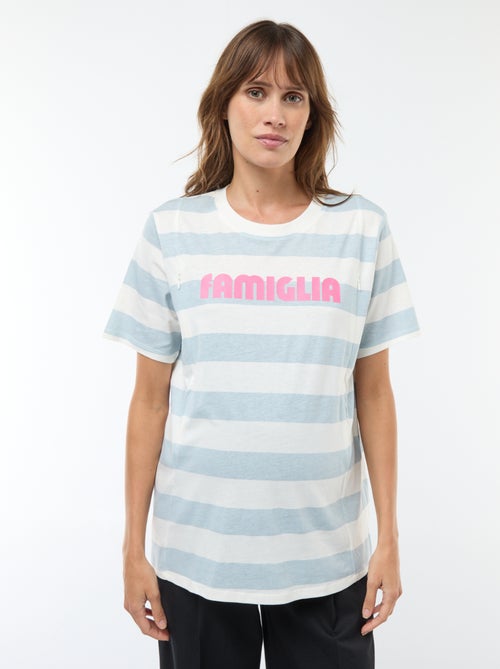 Camiseta de lactancia estampada de manga corta - Kiabi
