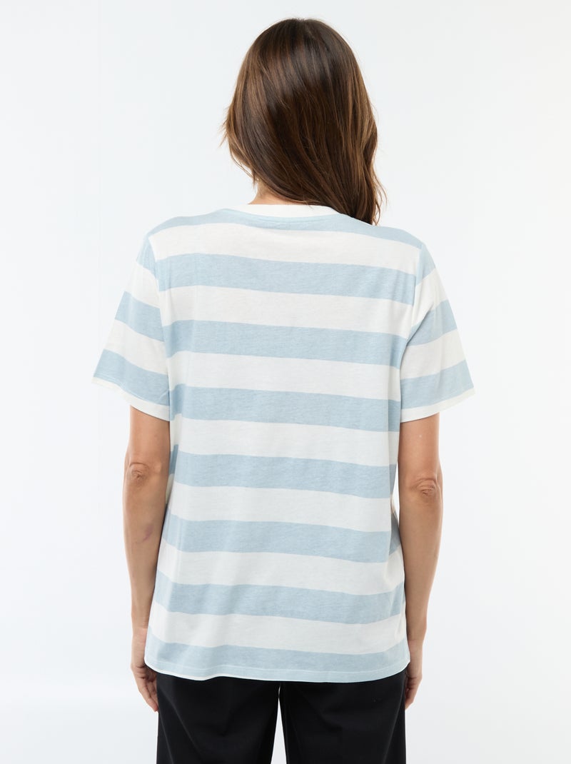 Camiseta de lactancia estampada de manga corta Azul - Kiabi