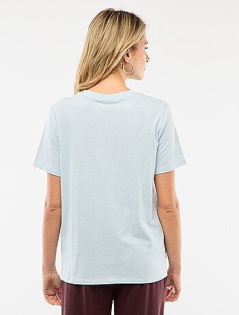 Camiseta de lactancia estampada de manga corta