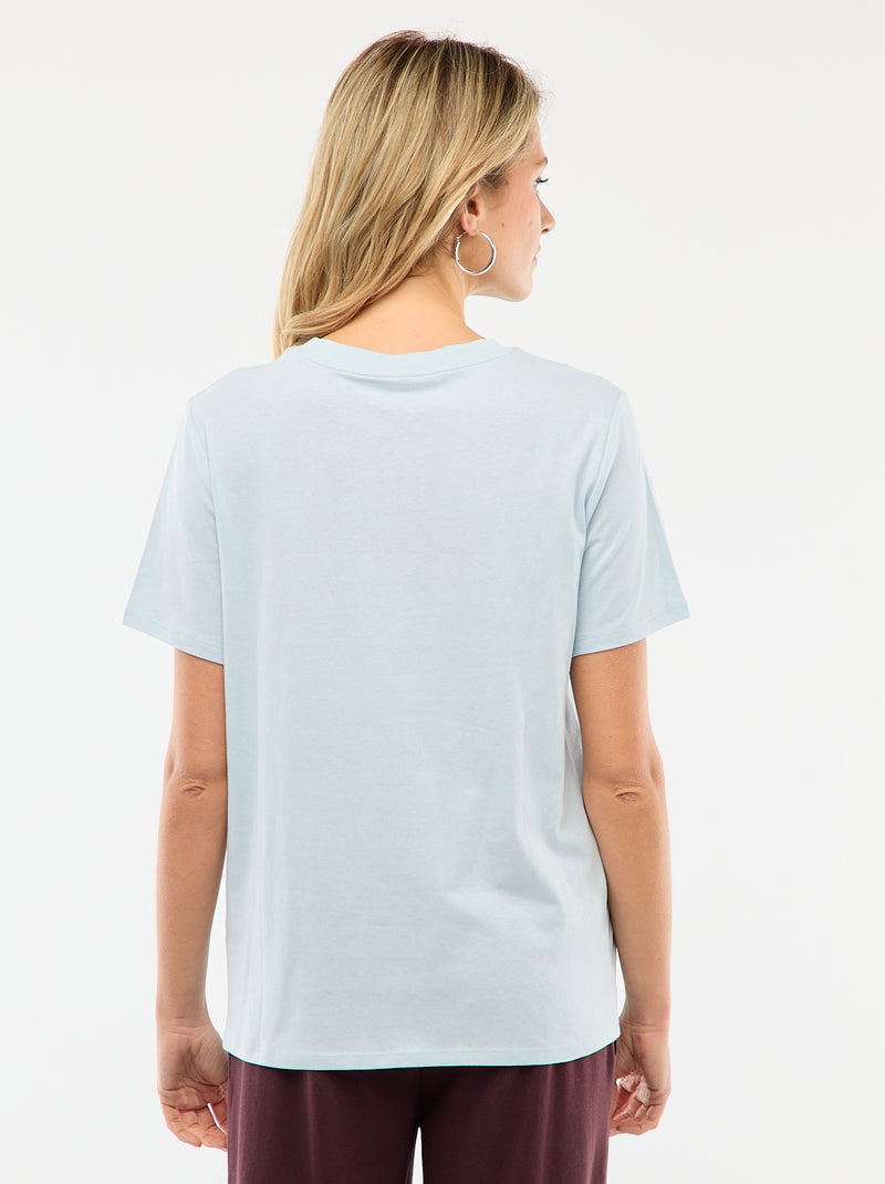 Camiseta de lactancia estampada de manga corta Azul - Kiabi