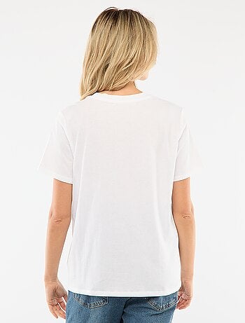 Camiseta de lactancia estampada de manga corta