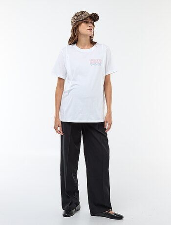 Camiseta de lactancia estampada de manga corta