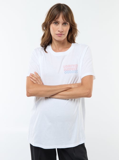 Camiseta de lactancia estampada de manga corta - Kiabi