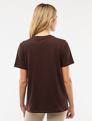 Camiseta de lactancia estampada de manga corta