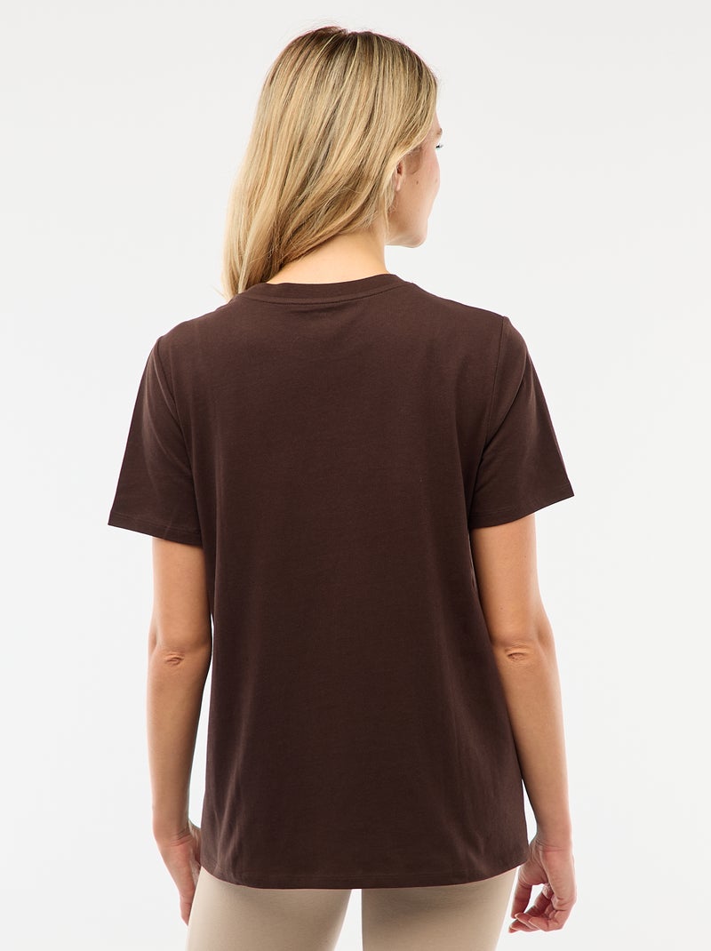 Camiseta de lactancia estampada de manga corta Marron - Kiabi