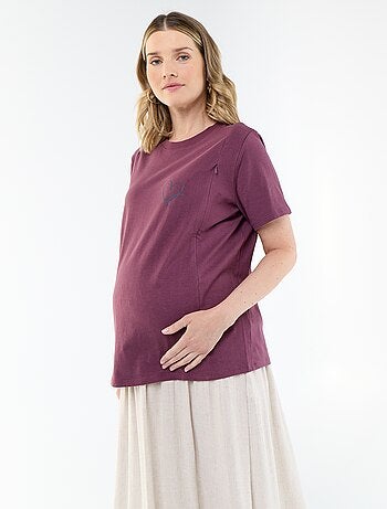 Camiseta de lactancia estampada