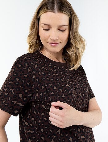 Camiseta de lactancia estampada