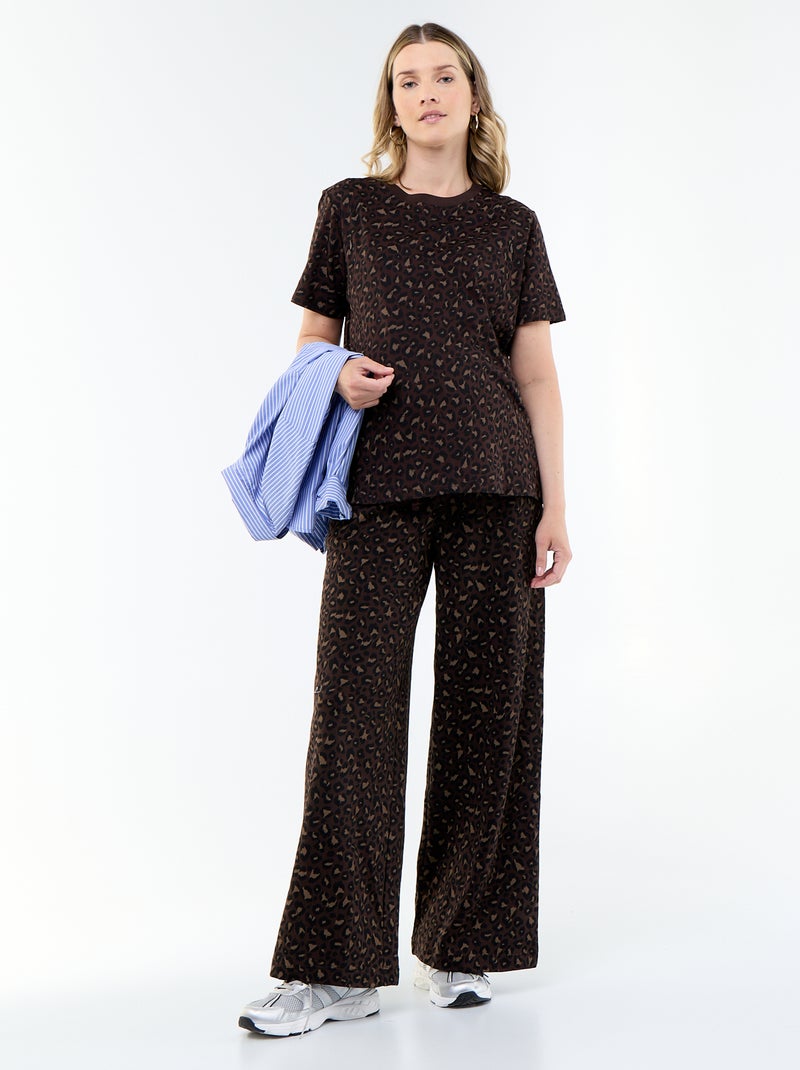 Camiseta de lactancia estampada Marron - Kiabi