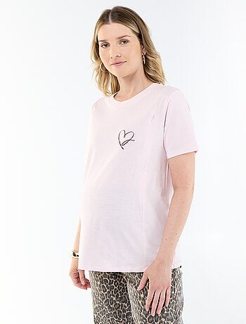 Camiseta de lactancia estampada