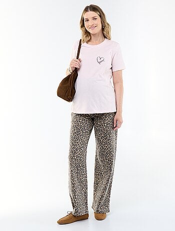 Camiseta de lactancia estampada