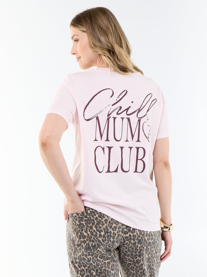 Camiseta de lactancia estampada Rosa - Kiabi