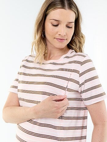 Camiseta de lactancia estampada