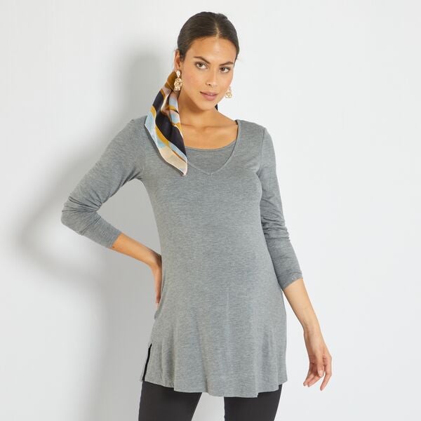 Camiseta de lactancia Premamá - GRIS - Kiabi - 12,00€