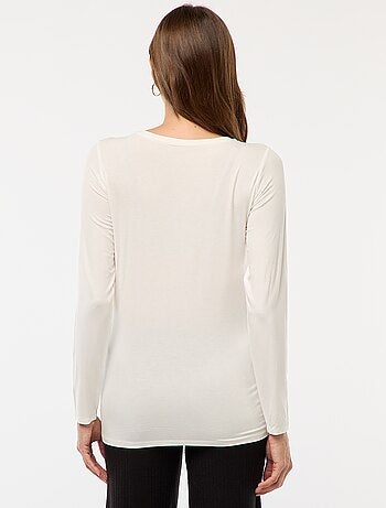 Camiseta de lactancia jaspeada