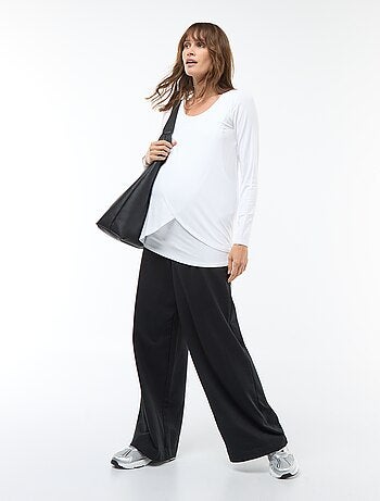 Camiseta de lactancia jaspeada