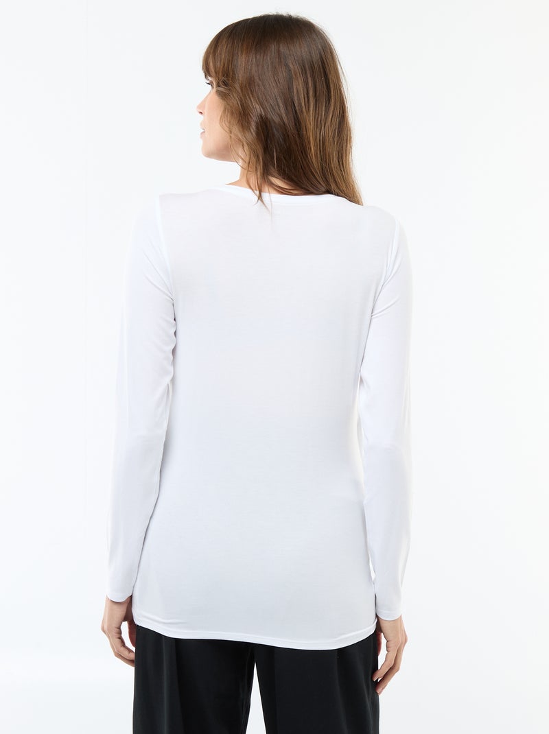 Camiseta de lactancia jaspeada Blanco - Kiabi