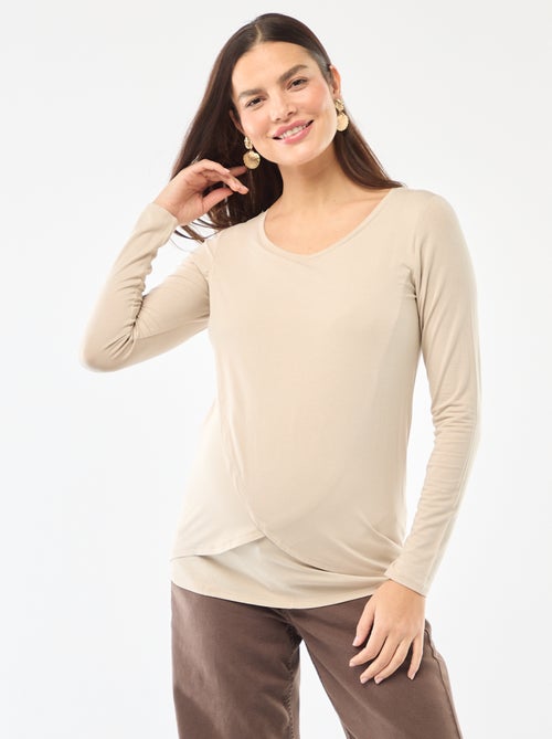 Camiseta de lactancia jaspeada - Kiabi