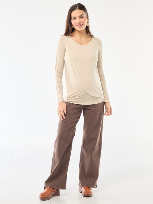 Camiseta de lactancia jaspeada - Kiabi