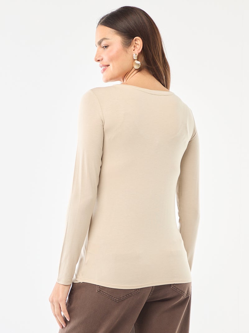Camiseta de lactancia jaspeada Gris - Kiabi