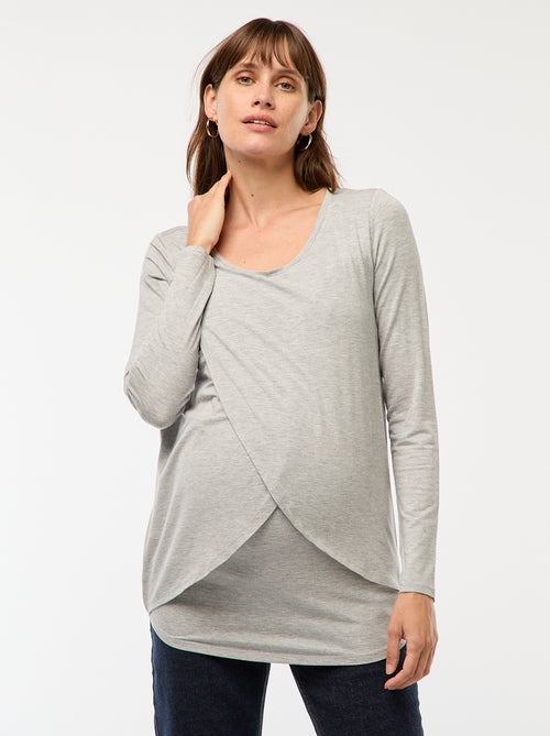Camiseta de lactancia jaspeada - Kiabi